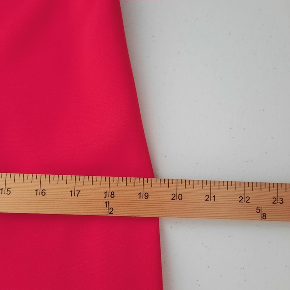 J. Crew Red Sleeveless Scalloped Edge Grommet Shift Dress size 4 - Picture 13 of 16